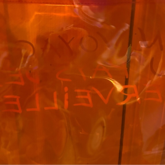 Authentic Vintage Hermes’ Orange Vinyl Kelly 1998 Japan Exhibition Tote Bag - Picture 13 of 16